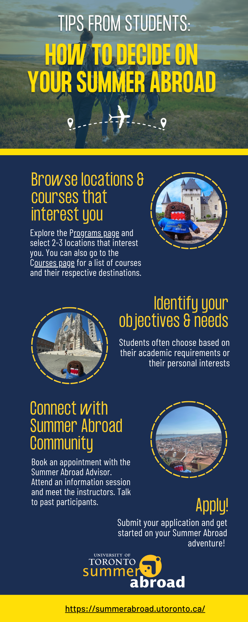 Infograph on how to decide on your summer Abroad program.