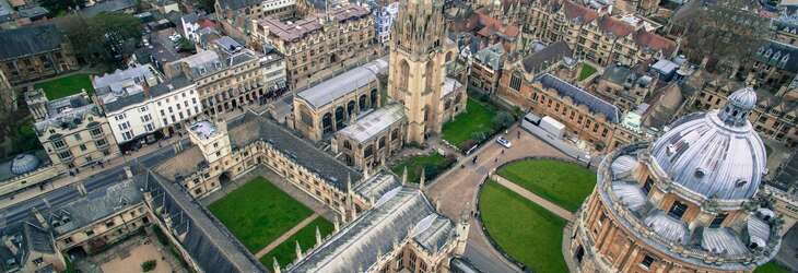 Birds eye view of Oxford