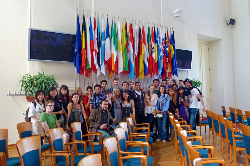 Students at the Ministry of Foreign Affairs in Prague