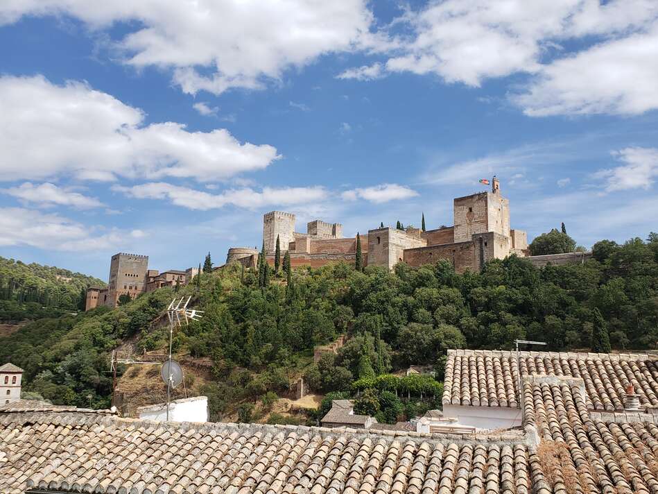 Distant view of The Alhambra