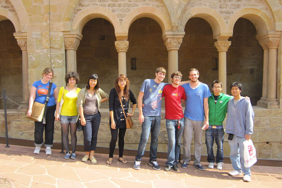 Group of students outside of Wartburg Castle