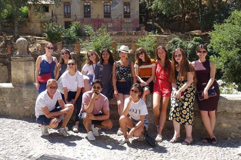 Art History class at the base of the Alhambra