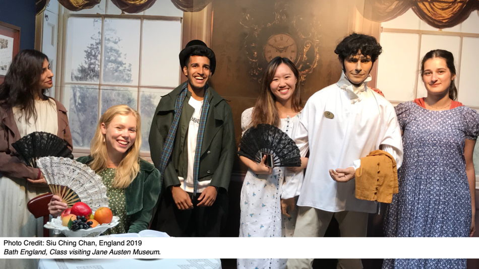 Bath England, Class visiting Jane Austen Museum.
