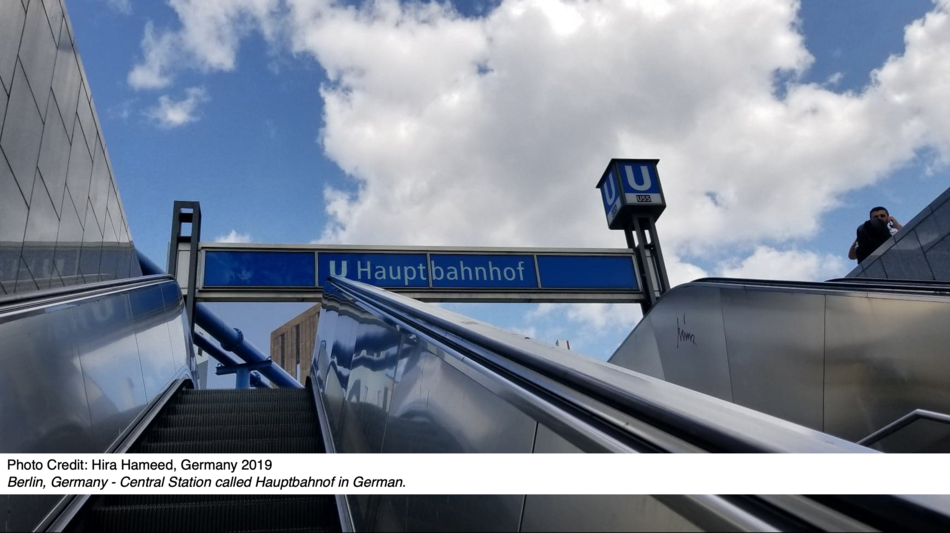 Berlin, Germany - Central Station called Hauptbahnof in German.