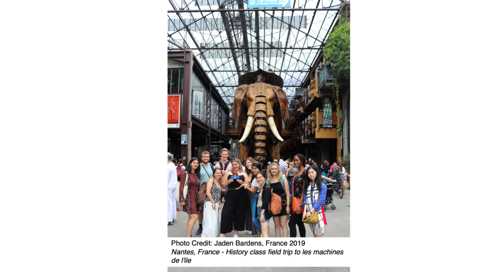 Nantes, France - History class field trip to les machines de l'ile