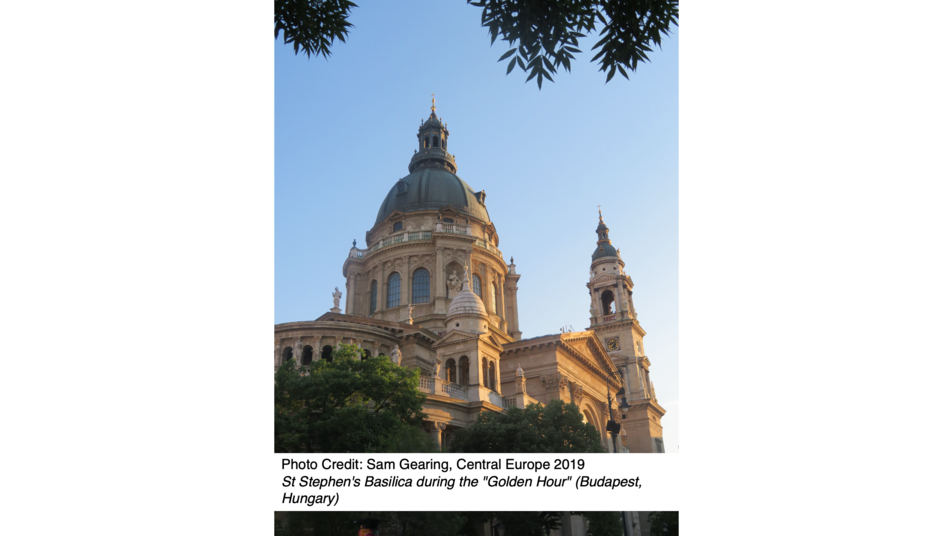 St Stephen's Basilica during the "Golden Hour" (Budapest, Hungary)