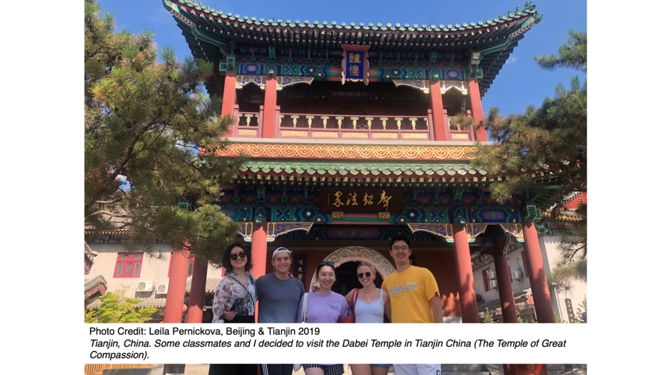 Tianjin, China. Some classmates and I decided to visit the Dabei Temple in Tianjin China (The Temple of Great Compassion).