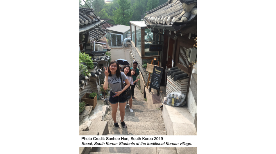 Seoul, South Korea- Students at the traditional Korean village.