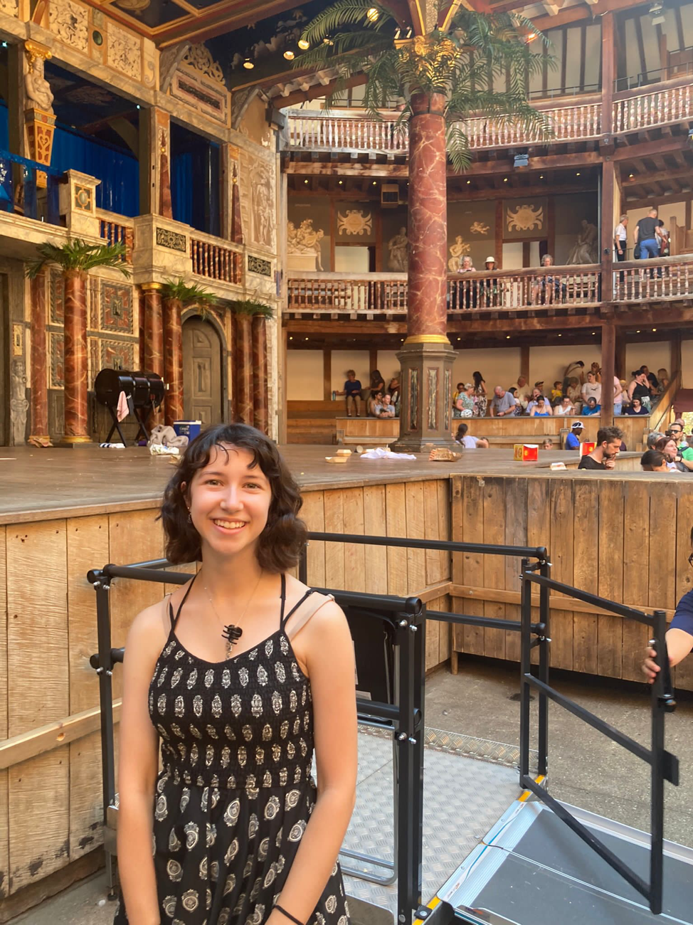 Natalie at the Globe