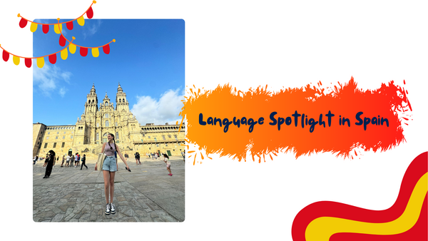 Nicole outside of a building in Spain